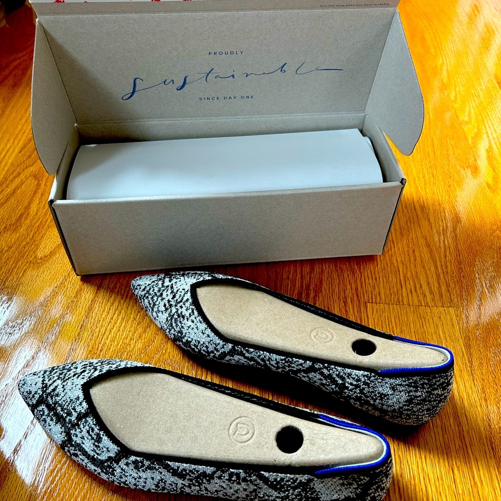 Rothy’s The Point shoe - python design. Brand new.